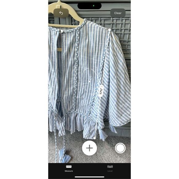 NWOT MISA Los Angeles  Seta Blue Striped Top with Tassels,  Size XS $254 - Picture 7 of 9